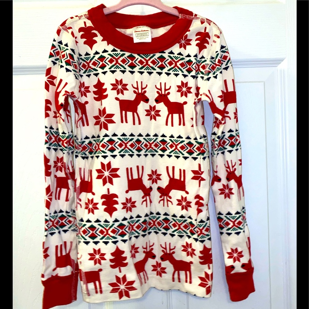 Hanna Andersson Christmas pajama top size 6-7
